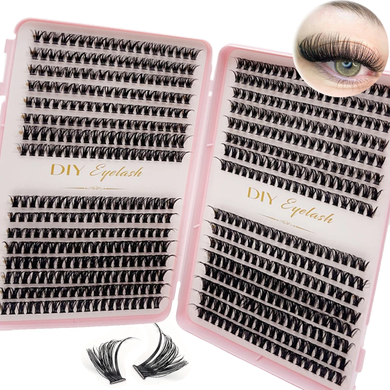640pcs DIY Personal Lashes 40P - Eyelash Extension Wispy Look recension och pris