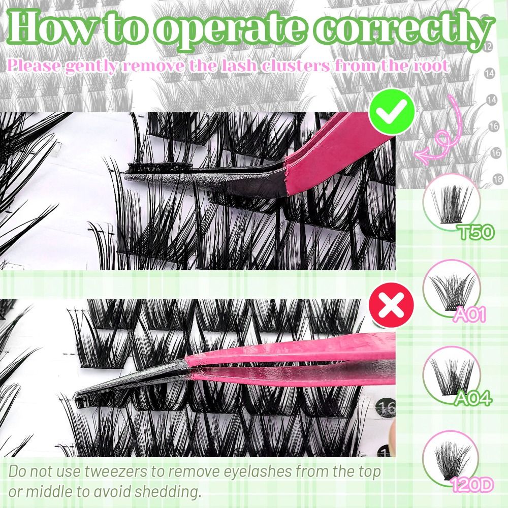 Natural Look False Eyelashes B - Eyelash Extension Wispy Look recension och pris