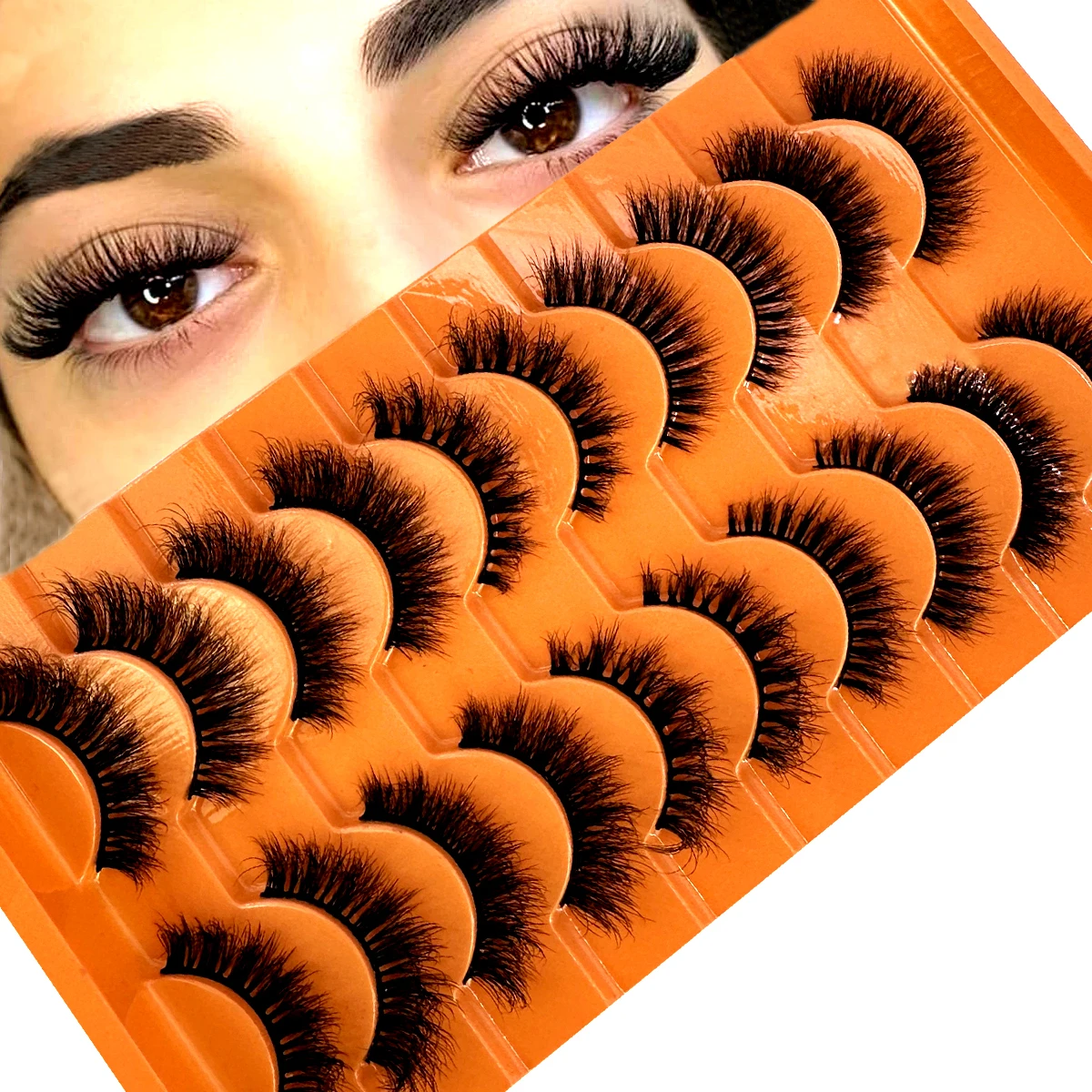 10 Pairs  Faux Mink Mix Lashes - Eyelash Extension Wispy Look recension och pris