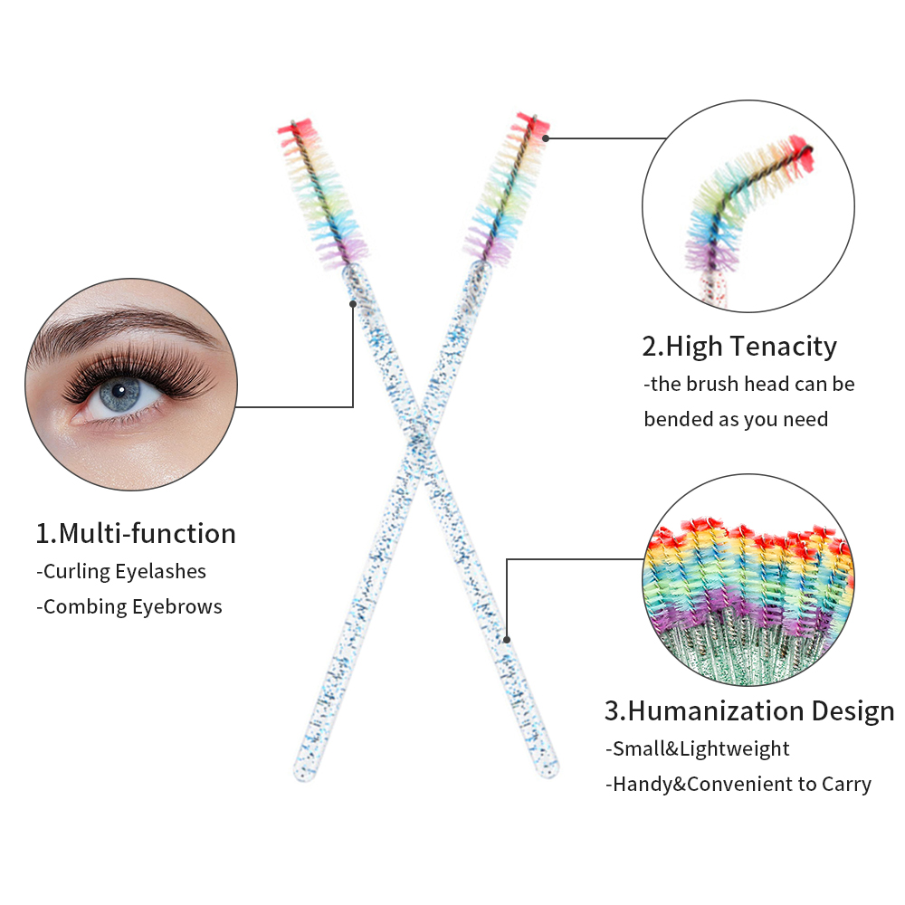 50PCS Rainbow Crystal Eyelash  - Eyelash Extension Review recension och pris