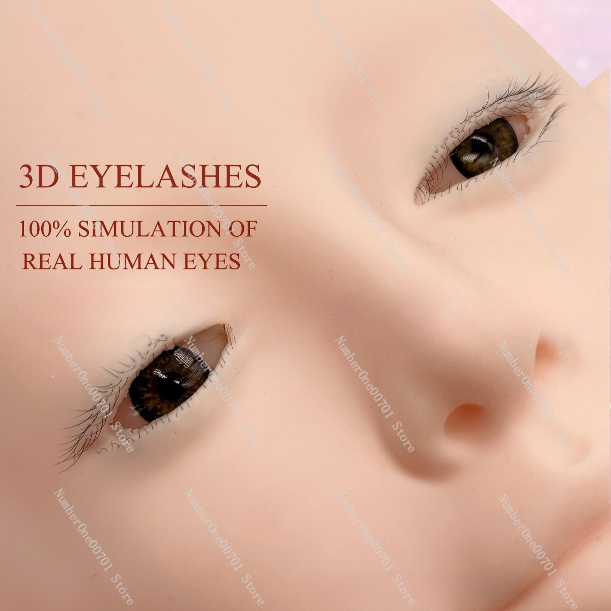 3-Layer Silicone Mannequin Hea - Eyelash Extension Open Eye recension och pris