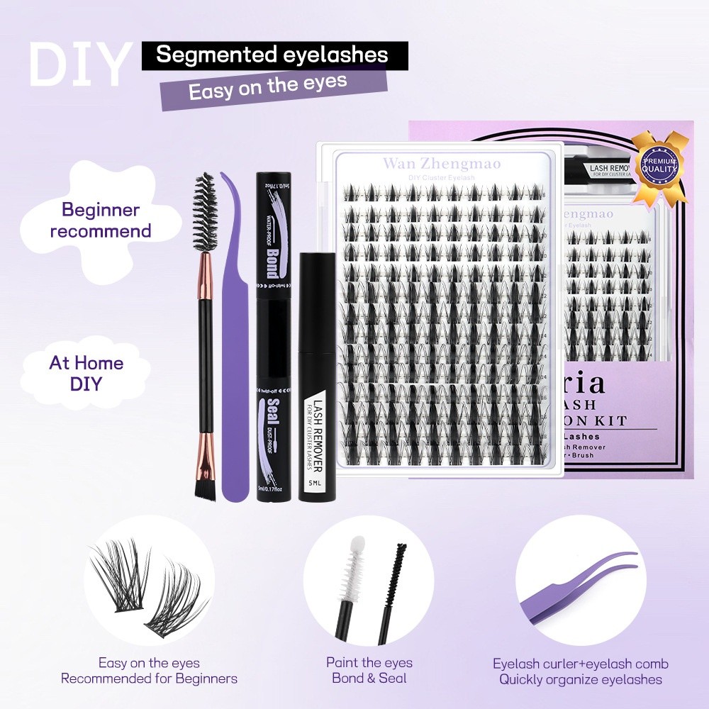 8-18mm Length False Eyelashes  - Eyelash Extension Wispy Look recension och pris