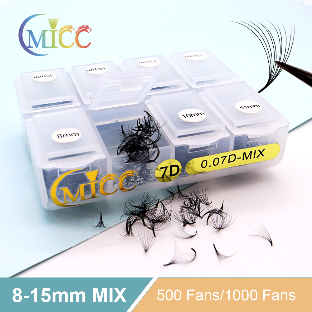 Cmicc 500/1000Fans Mixed Lengt - Eyelash Extension Medium recension och pris