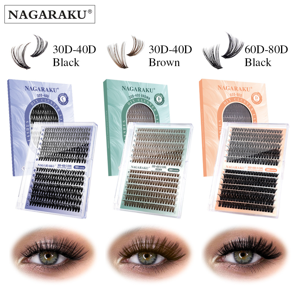 NAGARAKU 30P 40P Cluster False - Eyelash Extension No 9 recension och pris