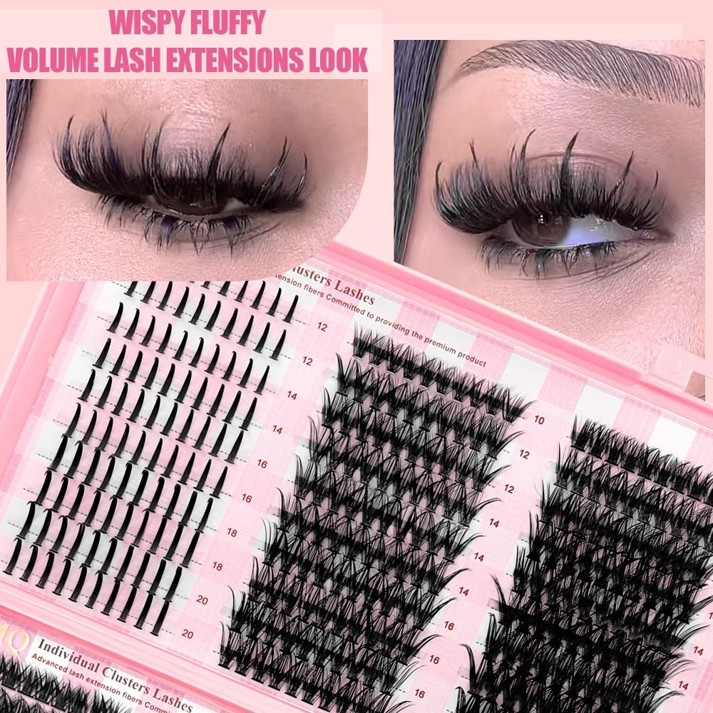 9-16mm Length False Eyelashes  - Eyelash Extension Wispy Look recension och pris