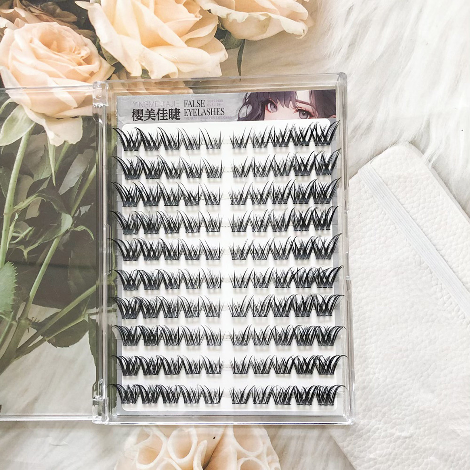 False Eyelashes Soft Fiber Nat - Eyelash Extension Wispy Look recension och pris