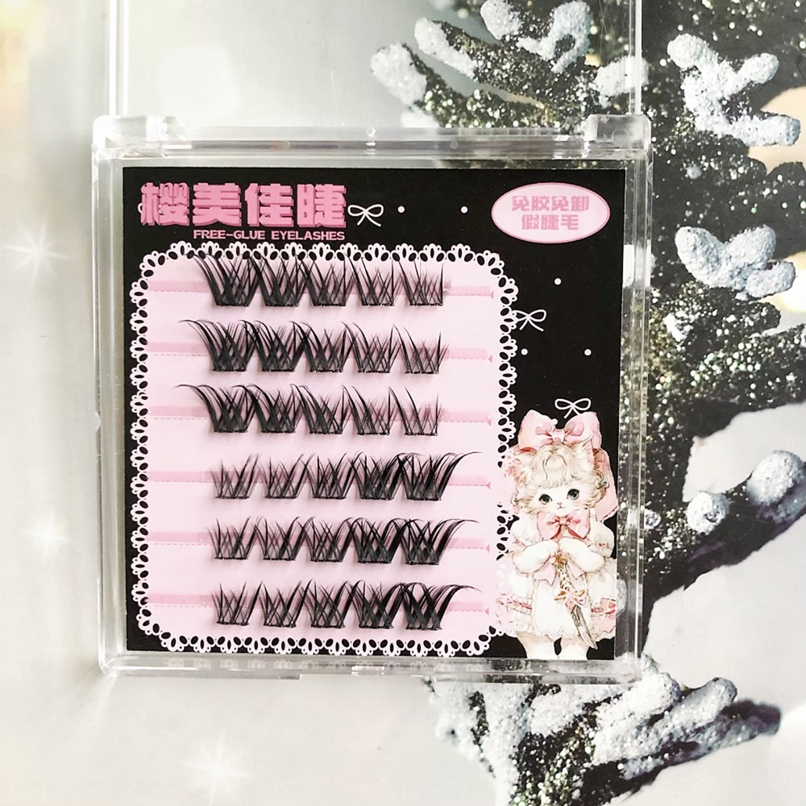 False Eyelashes Soft Fiber Nat - Eyelash Extension Wispy Look recension och pris