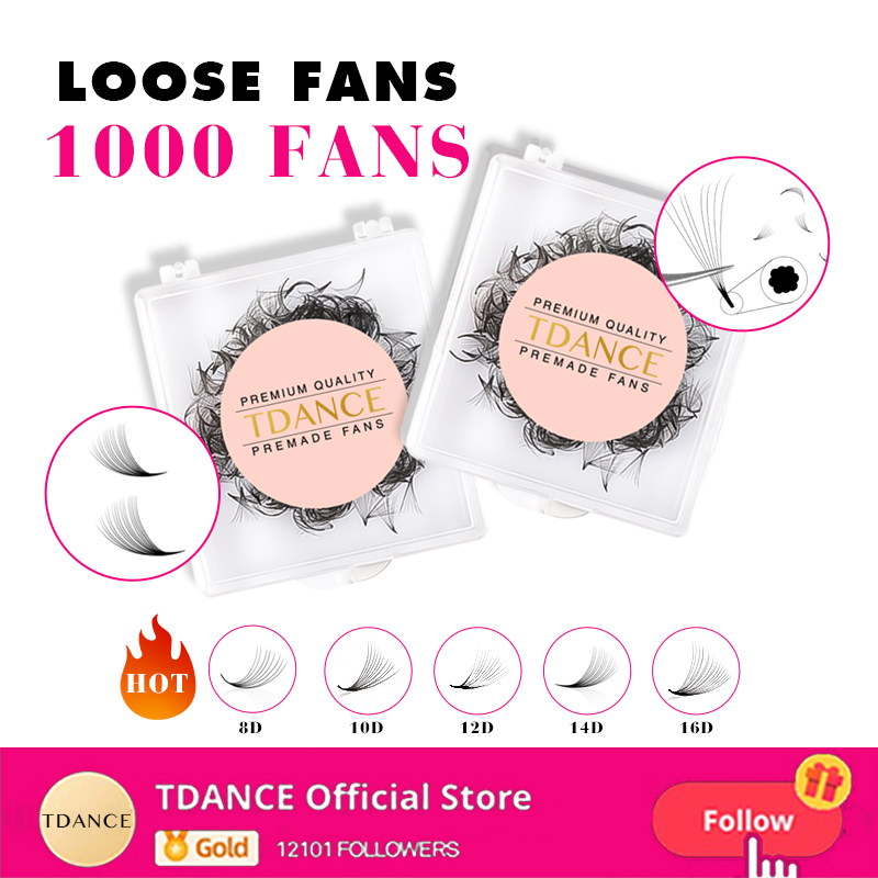 TDANCE 1000 Fans Loose Fan Las - Eyelash Extension Medium recension och pris